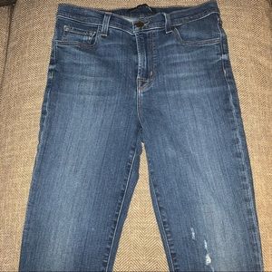 EUC J Brand Ruby High Rise Crop Jeans Size 27.